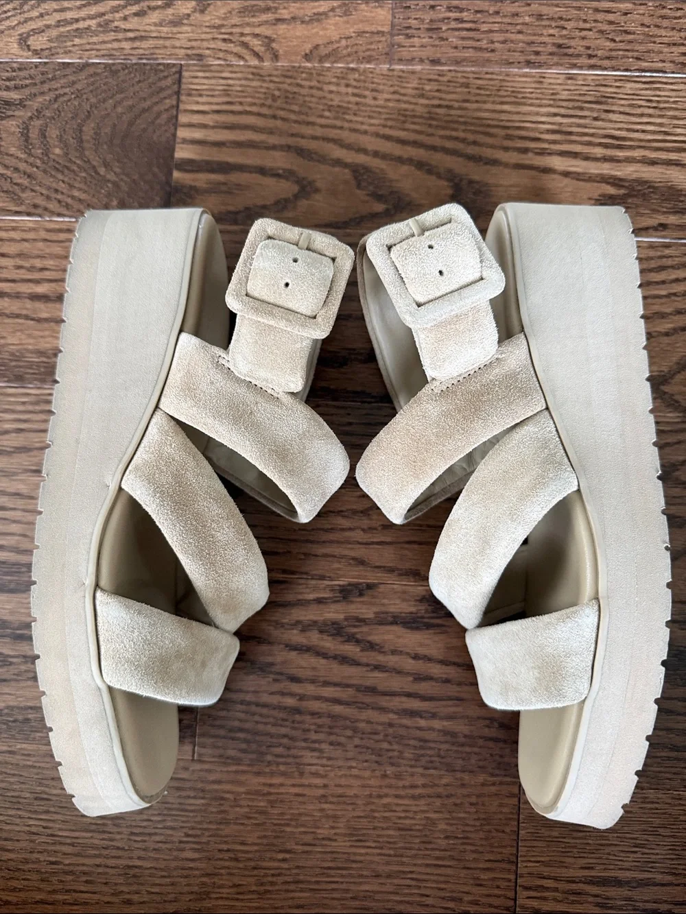 Vince Skylar Suede Wedge Slingback Sandals